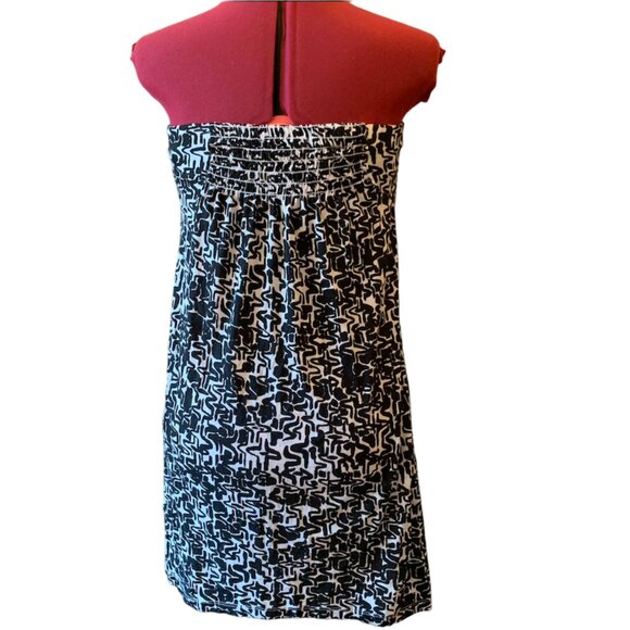 VELVET Black and white Strapless Mini Tube cotton Dress - size medium - Picture 3 of 13